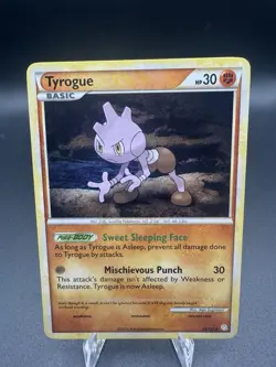 Tyrogue HeartGold SoulSilver Regular Rare Pokemon TCG Card 33/123 - LP - Image 1