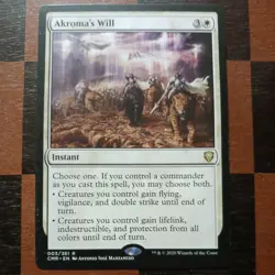 Mtg Akroma's Will NM/M Commander Legends Regular Rare Magic Card - Image 1