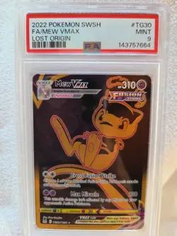 MEW VMAX- 2022 POKEMON SWSH FA- LOST ORIGIN #TG30- PSA MINT 9 - Image 3