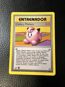 # Pokemon Clefairy Doll 1st Edition Base Set Spanish 70/102 Rare Vintage NM - Image 1