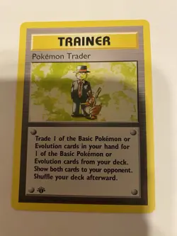 Mint-Pokemon TCG Pokemon Trader Base Set 1st Edition Trainer Rare English 77/102 - Image 1