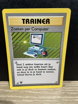 Computer search 71/102 Trainer 1st Edition Base Set NM DUTCH Pokemon Free Ship - Image 1