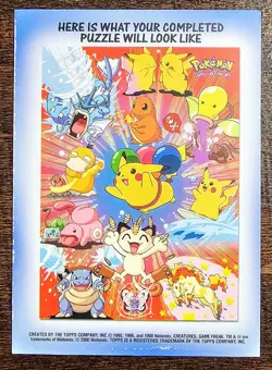 2000 Topps Pokemon TV Rattata #19 Stick-Ons Sticker 9 of 10 Blue Logo - Image 2