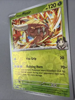 Pokemon TCG * Destined Rivals 001/182 Ethan's Pinsir U * REVERSE HOLO * FRESH PK - Image 2