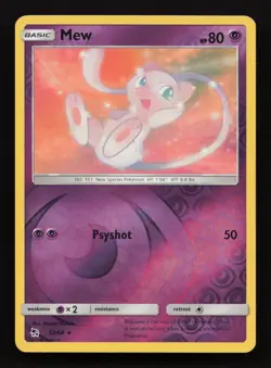 Mew Rev Reverse Holo SM Hidden Fates Pokemon NM 32/68 Sun & Moon - Image 1