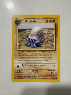 OMANYTE 60/75 Neo Discovery Unlimited Vintage Pokemon TCG Near Mint - Image 1