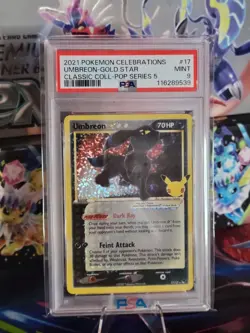 2021 Pokemon Celebrations Umbreon Gold Star Psa 9 - Image 1