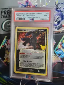2021 Pokemon Celebrations Umbreon Gold Star Psa 9 - Image 2