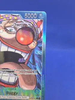 One Piece Emperors in the New World Buggy OP09-042 Alternate Alt Art Leader NM - Image 4