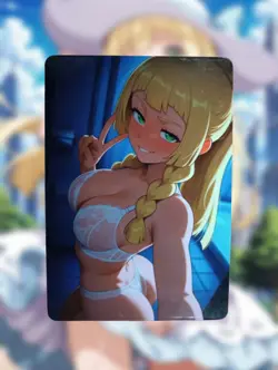 Lillie Pokemon Anime Waifu Sexy Goddess Doujin Lewd Hentai Card - Image 1