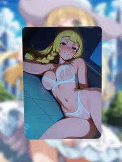 Lillie Pokemon Anime Waifu Sexy Goddess Doujin Lewd Hentai Card - Image 1