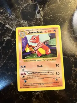Shadowless Charmeleon Base Set Vintage Pokemon Card-LP - Image 1