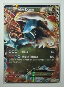White Kyurem EX 2012 96/135 B&W Plasma Storm Pokemon Trading Card - Image 3