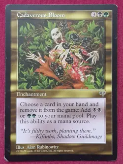 Magic The Gathering MIRAGE CADAVEROUS BLOOM black/green card MTG - Image 1