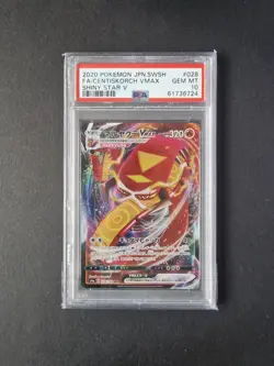 PSA 10 Japanese 028/190 Centiskorch VMAX S4a Shiny Star V Pokemon Card TCG RRR - Image 1