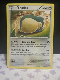 Snorlax 77/124 Rare Non-Holo Card XY Fates Collide Pokemon TCG NM - Image 1