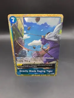 OP06-058 Gravity Blade Raging Tiger Alt Art English PRB02 One Piece Card - Image 1