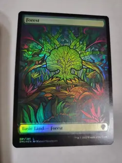 MTG DOMINARIA UNITED STAINED GLASS FOREST 281 FOIL ART EX-MINT FREE SHIP!!! - Image 1