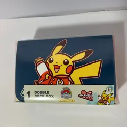 Pokemon World Championships 2025 Anaheim Varsity Pikachu Double Deck Box New - Image 1