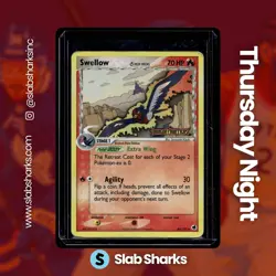 2006 POKEMON EX DRAGON FRONTIERS #40/101 SWELLOW HOLO STAMPED - Image 1