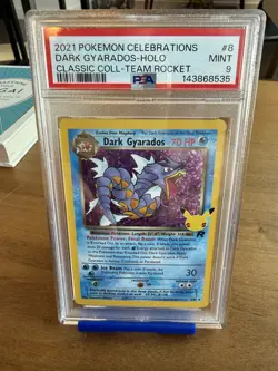 2021 POKEMON CELEBRATIONS CLASSIC COLLECTIONDARK GYARADOS-HOLO 8 - PSA 9 - Image 1