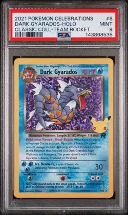 2021 POKEMON CELEBRATIONS CLASSIC COLLECTIONDARK GYARADOS-HOLO 8 - PSA 9 - Image 2
