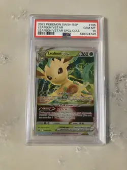 Leafeon VSTAR SWSH195 Sword & Shield Black Star Promo Pokemon TCG PSA 10 - Image 1