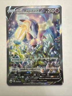 2021 Pokemon Sword & Shield Chilling Reign 168/198 Galarian Rapidash V Alt Art - Image 3