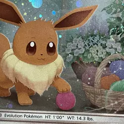 NM Mint Eevee SM184 Pokemon Sun & Moon Promo Holo Rare Card - SWIRL - Image 2