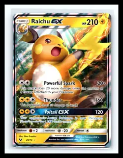 💥 Raichu GX - 29/73 - Pokemon Shining Legends Sun & Moon Ultra Rare Holo - Image 1