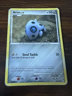 Aron 71/123 Diamond & Pearl Mysterious Treasures Set Pokemon TCG LP - Image 1