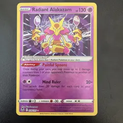 Pokemon TCG Radiant Alakazam Sword & Shield - Silver Tempest 059/195 NM Single! - Image 1
