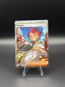 Pokemon Trainer Crispin TCG Full Art Holo Ultra Rare Card 164/142 - Image 1