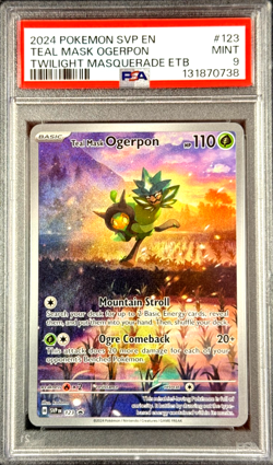 2024 POKEMON SVP EN TEAL MASK OGERPON TWILIGHT MASQUERADE ETB #123 MINT 💎 PSA 9 - Image 1