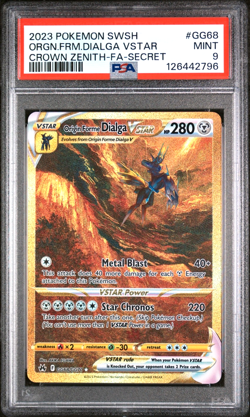 Origin Forme Dialga VSTAR GG68/GG70 Crown Zenith: Galarian Gallery PSA Mint 9 - Image 1
