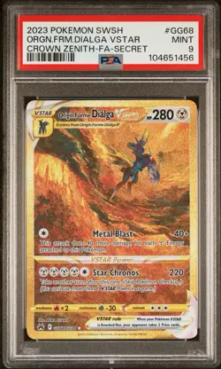 Origin Forme Dialga VSTAR GG68/GG70 Crown Zenith: Galarian Gallery PSA 9 Mint - Image 1