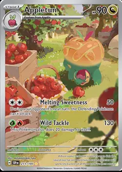 Pokemon TCG Appletun Surging Sparks Illustration Rare Card 211/191 NM Condition - Image 1