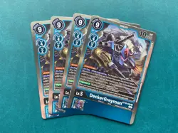 DeckerGreymon BT10-026 Playset Xros Encounter Digimon Card Game x4 - Image 1
