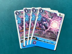 MetalGreymon + Cyber Launcher BT11-030 Playset Dimensional Phase Digimon Card x4 - Image 1