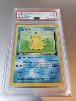 2000 Pokemon 1st Edition Team Rocket - PSYDUCK - Non Holo card 65/82 PSA MINT 9 - Image 1
