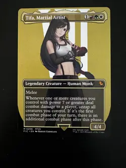 MTG Final fantasy - Tifa, Martial Artist Borderless Mythic NM - FIC 206 No Foil - Image 1