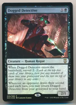 DOGGED DETECTIVE MTG Streets of New Capenna Commander FOIL PROMO - Image 1