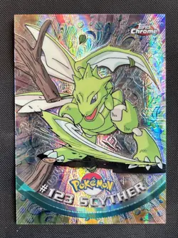 2000 Topps Chrome Pokemon Series 2 Scyther Spectra #123 - NM - Image 1