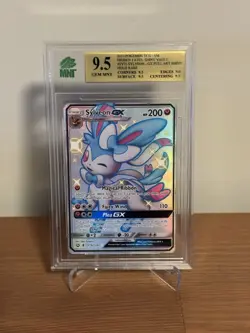 2019 POKEMON SM HIDDEN FATES #SV76/SV94 SYLVEON GX FA SHINY VAULT RARE MNT 9.5 - Image 1