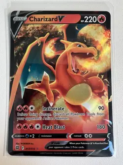 Pokemon TCG Charizard V Sword & Shield: Brilliant Stars 17/172 Holo RARE MINT - Image 1