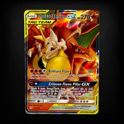 Pokemon TCG Charizard & Braixen GX Tag Team 22/236 SM - Cosmic Eclipse NM - Image 1