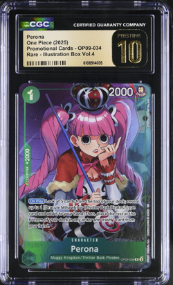 PSA 10 Perona OP09-034 One Piece Illustration Box Vol.4 CGC Pristine 10 - Image 1