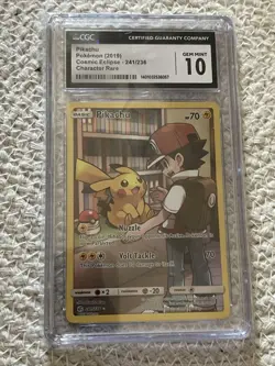 ✅ Pokemon Pikachu 241/236 Alt Art Secret Rare COSMIC ECLIPSE Sun & Moon CGC 10 ✅ - Image 1