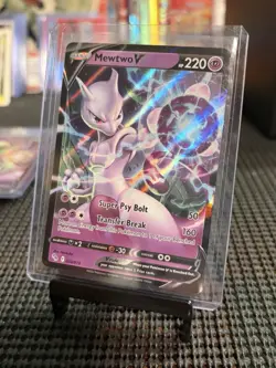 Pokemon TCG Mewtwo v Full Art Ultra Rare Holo Card 030/078 Pokemon Go - Image 1