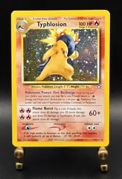 Pokemon TCG ~ Typhlosion Neo Genesis ~ Holo Card ~ Rare #17/111 ~ (See Pictures) - Image 1